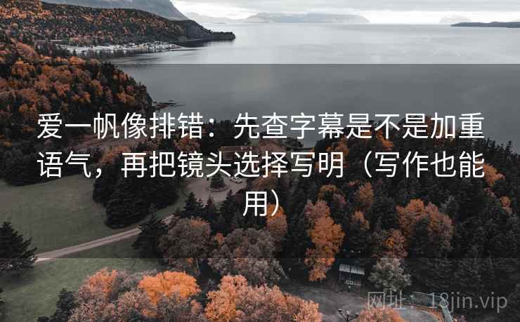 爱一帆像排错：先查字幕是不是加重语气，再把镜头选择写明（写作也能用）